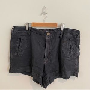 American Eagle Dark Gray Linen Shorts Size 16